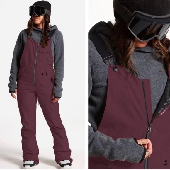 Volcom Women’s Swift Ski/Snowboard Bibs - Picture 1 of 5